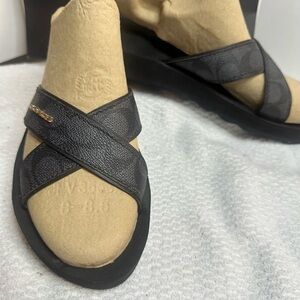 Coach Black signature Cs sandals